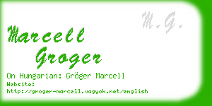 marcell groger business card